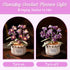 Cozy Forget Me Not Flower Lamp - Purple Crochet Artificial Flowers with Night Light, Cordless Table Lamp, Home Decor