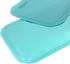 (100, 2.36 inch 10.63 inch) Clear Window Half Turquoise Green Plastic Resealable Bags with Butterfly Hang Hole