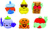 Raymond Geddes 3D Snack Attack Eraser Toppers - 48 Colorful Small Pencil Toppers for Kids