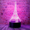 junnire Eiffel Tower 3D LED Visual Acrylic Night Light with Remote 7 Colors