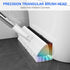 TidyTale 180 Grout Brush with Long Heavy Duty Handle, Swivel Floor Scrub Brush, V-Shaped Grout Line Scrubber with Stiff