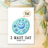 ABNSDesigns Immunologist I Mast Say Thank You Card - Bacterial - - Cute Thanks - Humor Science Card - Gift For Doctor