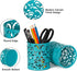 EasyPAG Metal Round Pen Holder 2 Pack - Dark Teal Desk Pencil Organizer for School & Office