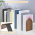 ZJRDYYK Wood Book Ends, Non Skid Desk Book Stands, Decorative Books Holder Creative BookStopper Sturdy Desk BookEnds