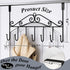 Over The Door Hook, 2 Pieces Towel Rack & Coat Rack Hanger with 7 Hooks (Black)