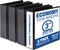 Samsill 3 Inch Economy 3 Ring Binder, Made in the USA, Customizable Clear View Cover, Black, 4 Pack (MP48580)