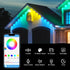 NovaFloat 148FT 54LEDs IP67 RGB Permanent Outdoor Lights, Control, Waterproof Under Eave Lighting with Remote, DIY