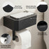 Toilet Paper Holder with Shelf, Flushable Wipes Dispenser for Bathroom Wipe Storage, Stainless Steel Toilet Paper