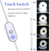 5V 6.56ft/2m 640 Dimmable 6000K 10W 5v Led Strip Lights USB LEDs Touch stepless USB COB LED Strip Light White Flexible