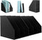SAYEEC 2Pcs Collapsible Plastic Magazine File Holder, Sturdy Upright Desktop Organizer for Office, School, Home (3
