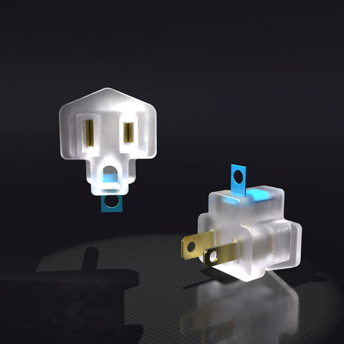 2 Prong to 3 Prong Adapter, 4 Pack, Turn Any 2 Prong Outlet into A 3 Prong Outlet with Outlet Adapter Converter