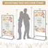50/68 4 Garvee Wedding Welcome Sign Stand, in Adjustable Metal Wedding Sigh Holder with Faux Leather Straps, Hanging