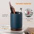 Set 1) Pen Holder for Desk, Ceramic Pencil Organizer & Makeup Brush Holder, Office Decor and Desk AccessoriesPerfect