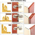 4-Pack Hidden Hinges for Cabinet Doors, Concealed Surface Mount Hinges for Frameless Cabinets