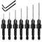 7 Pack Countersink Drill Bits Set, Wood Drill 3in1 with Adjustable Counterbore Cutting Depth and 2 Allen Wrenches