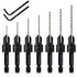 7 Pack Countersink Drill Bits Set, Wood Drill 3in1 with Adjustable Counterbore Cutting Depth and 2 Allen Wrenches