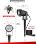 5W 120V 450LM IP66 2 Pack L LOHAS LED Red Spotlight Outdoor, Tree Spot Lights for Yard, Auto On/Off Landscape Lighting
