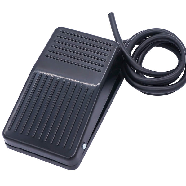 Twidec 10A 250VAC Momentary Nonslip Plastic Foot Pedal Switch, SPDT NO NC Handsfree Black Foot Switch with 1M Cable