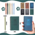 PerKoop 24 Pcs Waterproof Notebook and Ballpoint Pen All Weather 3x5'' Pocket Tactical Notepad Small Spiral Memo Notebook with Grid Paper Ballpoint Pen for Outdoor Activities Recording (Dark Color)