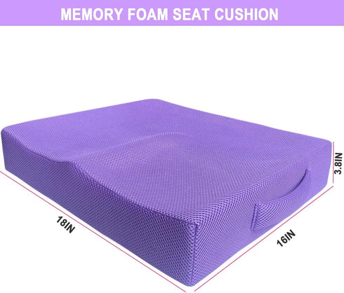 Office Chair Cushion - Memory Foam Seat Cushion for Tailbone, Sciatica, Lower Back Pain Relief by ZAUXO