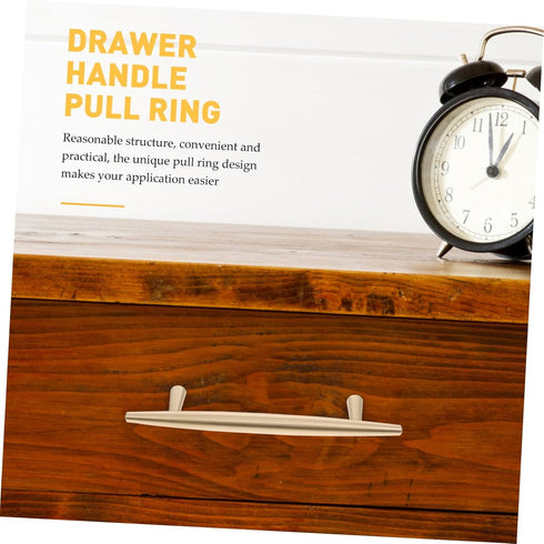 Holibanna Modern Brass Cabinet Pulls Pitch Solid Drawer Handles for Wardrobes Cabinets Bedside Tables Easy Install