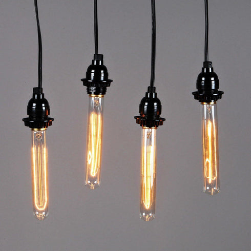 T9/T185 40W Bulbs E26 E27 Base(4 Pack)- Bulb Bulb CTKcom Vintage Edison Light Tubular Nostalgic Tungsten Filament