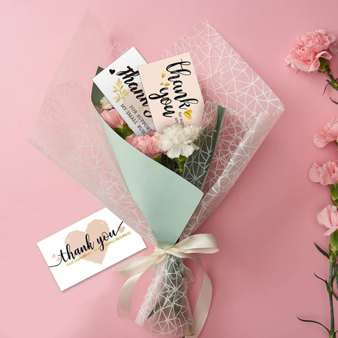 Outus 120 2 3.5 Inch Pieces Thank You for Supporting My Small Business Cards Mini Thank You Cards Pink Thank You
