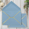 Whaline 50Pcs A7 Invitation Envelopes with Gold Border Dusty Blue Greeting Card Envelopes for Mailing (7.3x5.3 Inch)
