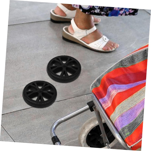 2Pcs Heavy Duty Shopping Cart Wheels Replacement Kit Roller Wheels for Grocery Carts High Load Capacity Easy to Install