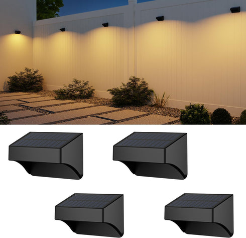 ZCXLIGHT Solar Fence Lights Outdoor,Fence Solar Lights Outdoor Waterproof Led IP65 with10