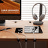 Daisyhome (8*Black) Rotatable Cord Organizer, Enhanced Spring Cable Clips, Strong Adhesive Cable Management, Desk Cord