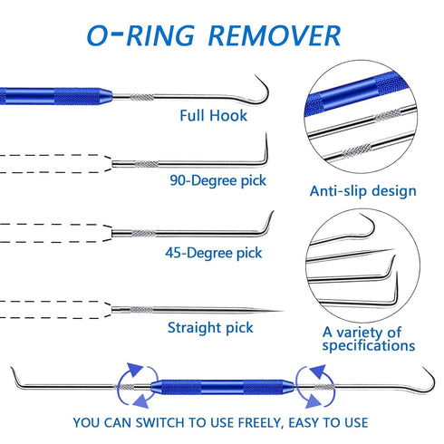 1280 Pcs Rubber O-Ring Assortment Kit with Pick and Hook Set for Pressure Washer Faucet Plumbing (OD 6mm-28mm)