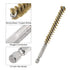 5Pcs Bore Brush Brass 10mm Dia Cleaning Twisted Bronze Wire Brush with Handle, 1/4 Inch Hex Shank