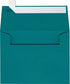 LUXPaper A2 Invitation Envelopes, Peel & Press, 4 3/8" x 5 3/4", Teal, 80lb Text, 50 Qty