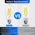 E ENERGETIC LIGHTING ST58/ST18 LED Filament Bulbs, 3CCT, 2700K/4000K/5000K, 7W (60W Equivalent), High Brightness, E26,