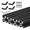 uxcell 4 Pcs T Slot 2020 Aluminum Extrusion Profile, 200mm x 20mm Anodized Black Linear Rail for 3D Printer, CNC, DIY