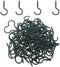 Goiio 100 Pieces 1/2 inch Ceiling Hooks, Black Zinc Plated Metal Screw-in Cup Hooks for Hanging