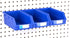 Pegboard Bins 3 Pack Extra Large Blue for Organizing Hardware, Accessories, Craft Room, Tool Shed