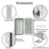 LeMotech Electrical Box, IP67 Waterproof Hinged Cover Junction Box, ABS Plastic Enclosure with Mounting Plate, Wall