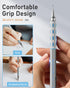 Nicpro 3 Pack Blocky Gear 0.7 mm Metal Mechanical Pencils Set with Case, 8 Tube Lead Refills, 4 Erasers for Art Writing