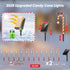 24-Pack 10 Solar Christmas Lights Outdoor Decorations: Candy Cane Pathway Lights with Modes - Unique Xmas Gifts for Mom