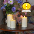 4pcs 3" x4" 5" 6" 7") Yeelida Outdoor Flameless Waterproof Candles with Handy Remote Control, Cycle Timer Battery
