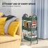 EAGMAK 3 Tier Utility Rolling Cart, Metal Storage Cart with Handle and Lockable Wheels for Kitchen, Living Room,