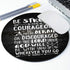 Inspirational Quote Rustic Black Wood Round Mouse Pad, Christian Bible Verses Joshua 1:9, Motivational Quotes
