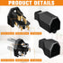 Treela 5 Sets Extension Cord Plug Replacement - 125V 15A 2 Pole 3 Wire Male Plug and Female Connector Replacement