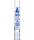 EISCO Burette, 50ml - Class A, ±0.05ml Accuracy, Borosilicate Glass with Straight Bore PTFE Stopcock and 0.1ml Blue