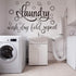 Zonon Bubble Quote Stickers Laundry Room Sign Decals, Wash Dry Fold Repeat Wall Signs, Funny Home Decorations (19.7 x
