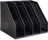 SAYEEC Desktop File Magazine Folder Holder, 4 Section Plastic Hollow Documents Organizer, Foldable Rack