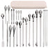 Tanstic 23Pcs Stainless Steel Lab Spatula Micro Scoop Set, Includes 22pcs Laboratory Tiny Mixing Tools