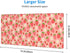 Pink Strawberry and White Flower Gaming Mouse Pad Extended Large Mousepad 31.5 X 11.8 Inch by CJXPJZPLD